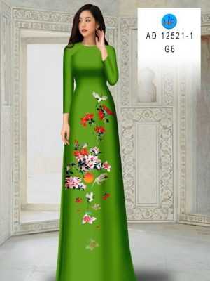 Vải Áo Dài Hoa In 3D AD 12521 52